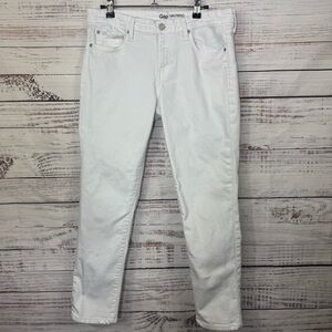 GAP jeans size 6r girlfriend Women's Straight Leg White Ankle Jeans